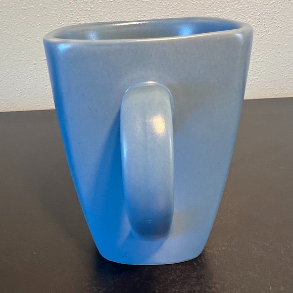 Golden Gate National Parks ART DECO Slate Blue Pottery Embossed Square Mug - Picture 6 of 9